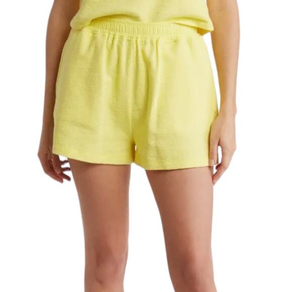 Rag & Bone shorts McKenna cotton yellow Large L - Picture 1 of 9
